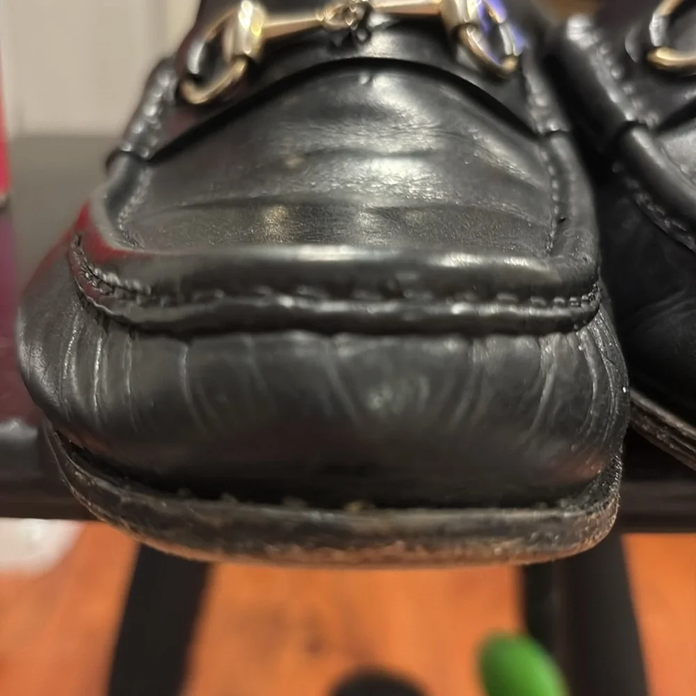 Gucci Men’s Horsebit 1953 Leather Loafers Black/Silver. Size 9.5